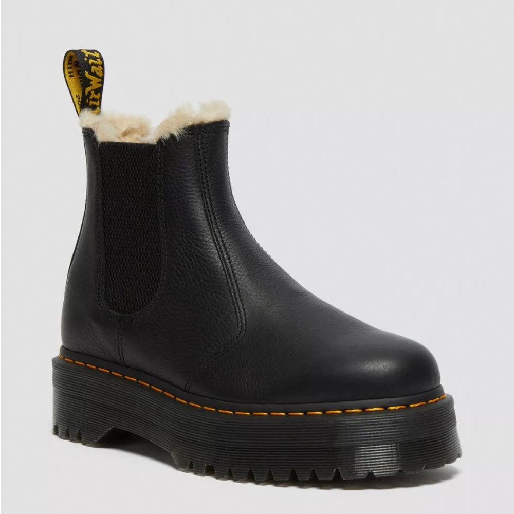 Dr. Martens Faux Fur Platform Chelsea Boots